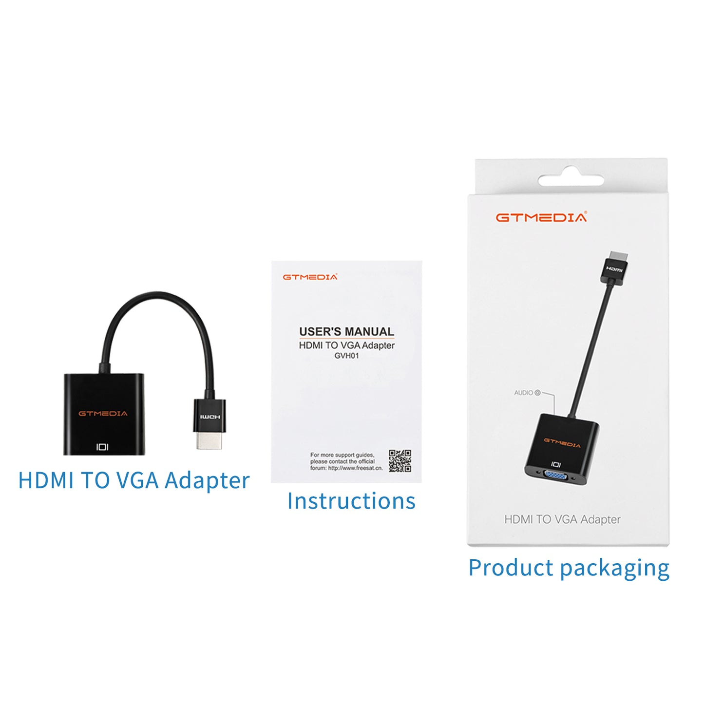 GVH01 HDMI TO VGA Converter with Audio (FREE SHIPPING)