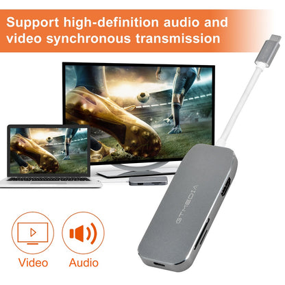 GC618 USB-C Multifunction HUB/USB3.1 C/M TO HDMI+2USB3.0+SD+TF+PD (FREE SHIPPING)