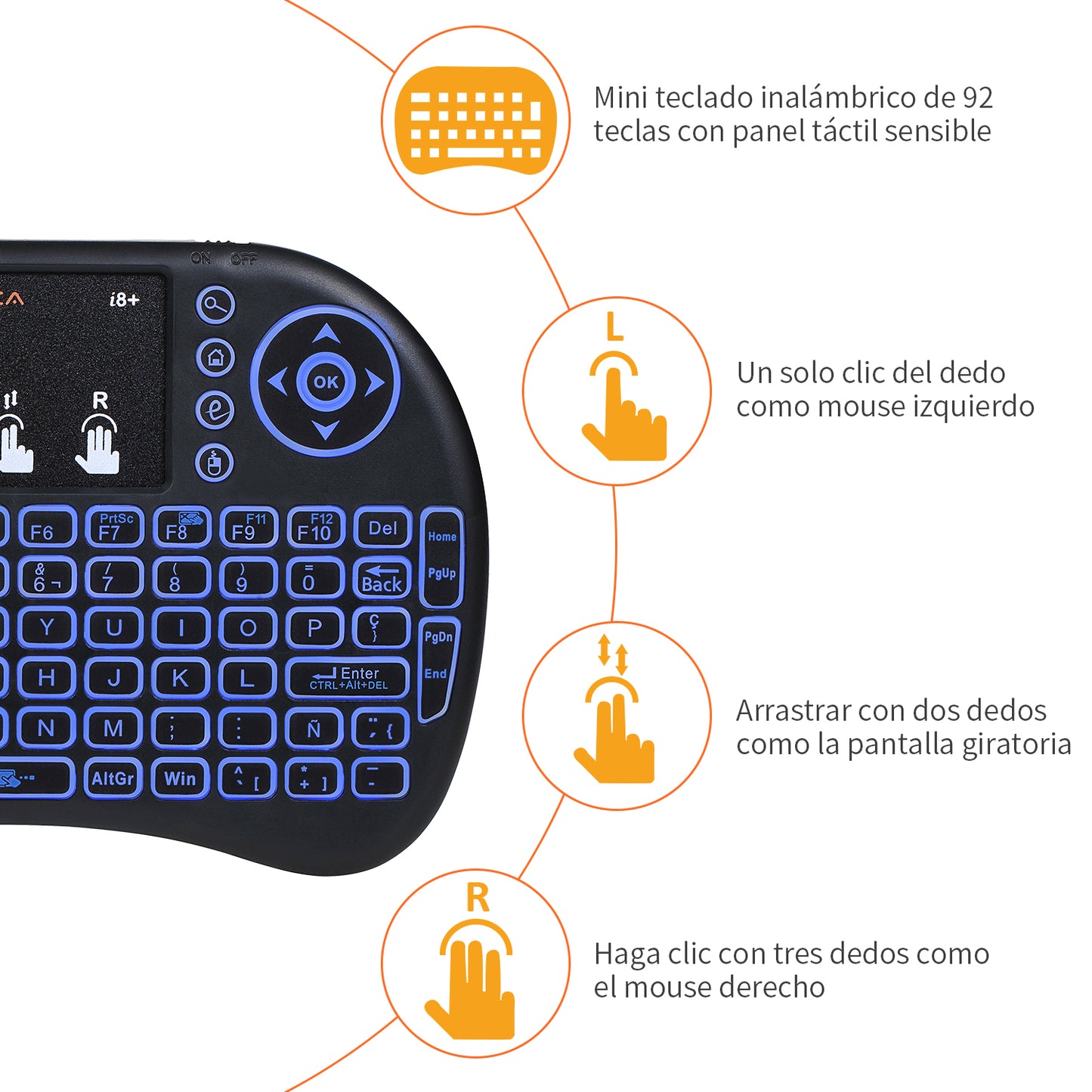 i8+ Keyboard - Spanish (FREE SHIPPING)