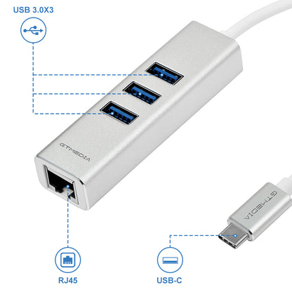 GC615 USB3.1 C/M TO 3USB3.0+RJ45（10/100/1000M） (FREE SHIPPING)