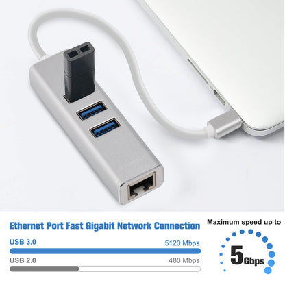 GC615 USB3.1 C/M TO 3USB3.0+RJ45（10/100/1000M） (FREE SHIPPING)