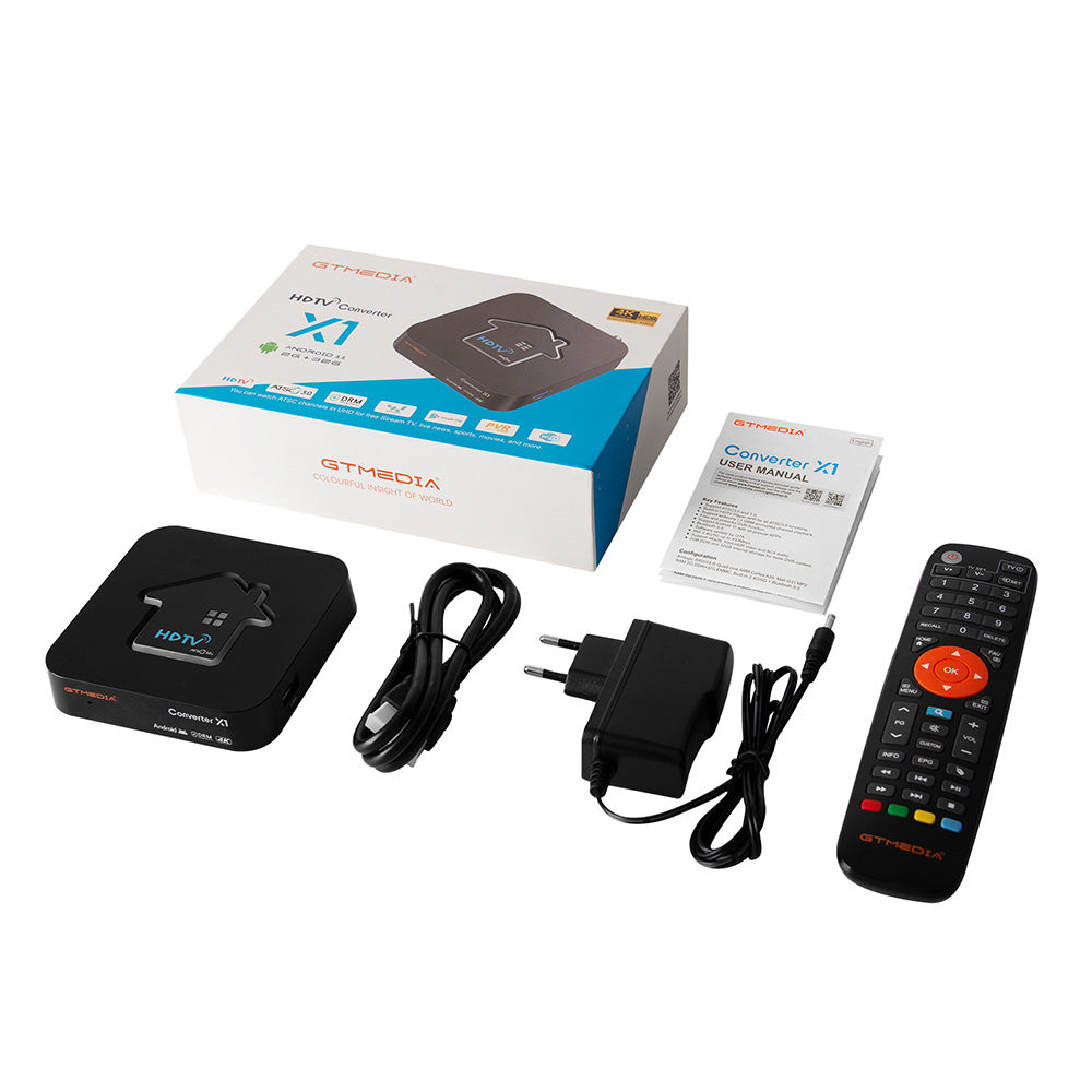 GTmedia Converter X1 Android TV Box ATSC3.0 - package