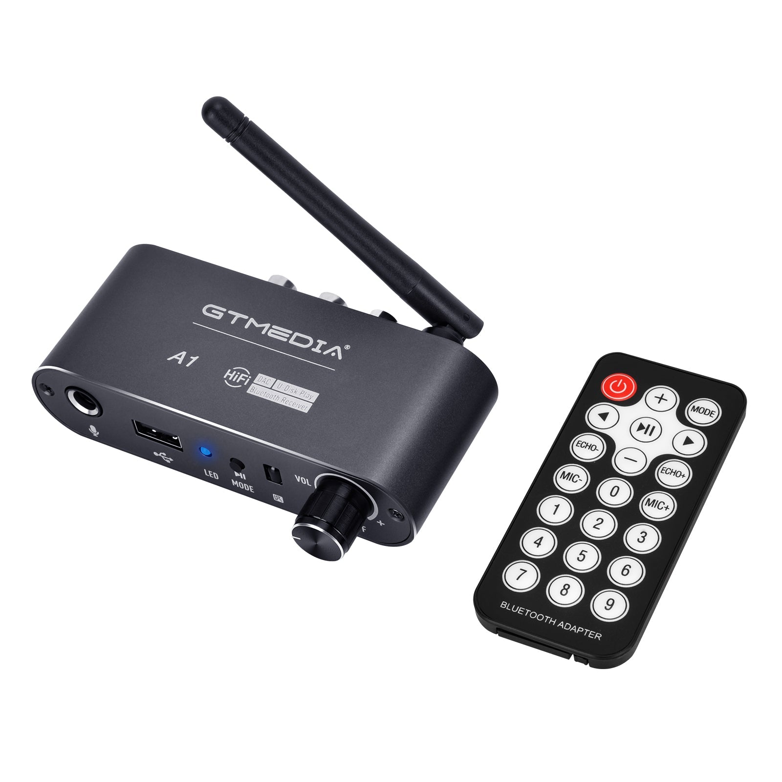 GTMEDIA A1 DAC Bluetooth 5.2 Audio Receiver Coaxial with IR Remote