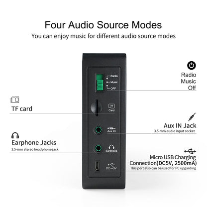 GTMEDIA D1 DAB FM Bluetooth 4.0 Stero Radio Receiver with Built-in Speaker